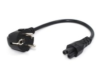 1ft short travel power cord for laptop notebook, 1ft schuko to C5 cord, European