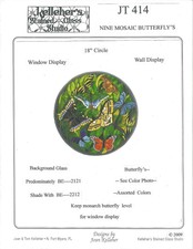 Kelleher's Stained Glass Studio "Nine Mosaic Butterflies"