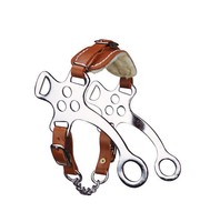 Ekkia Hackamore Leder mit Kunstfell, kurze Anzüge, Pony u. Warmblut, braun, neu