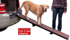 Folding Dog Ramp Tri-Fold Pet Ramps for Suv Cars Travel Portable Light Weight