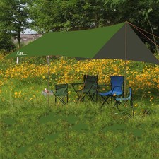 Waterproof Outdoor Camping Canopy Tarp Bivvy Basha Tent Shelter Army Green