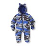 NWT Childrens Place Baby Boy Winter Ski Blue Camo Snowsuit SZ 3-6 6-9 Months