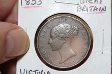 Lot of 2 Great Britain 1/2 Cent 1853 and 1855 (Ll56)