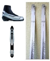 Langlaufski Set Fischer Cruiser NIS + Bindung + Schuhe XC Touring 