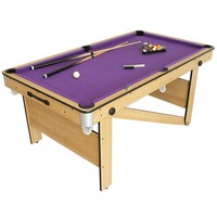 RILEY 6 FT TURNIER POOL BILLARD TISCH KLAPPBAR TISCHTENNIS PLATTE BUCHEOPTIK NEU