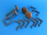 4 Garderobenhaken 6 Kleiderhaken Wandbefestigung 60er Jahre Design Schönbuch