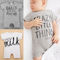 Toddler Baby Infant Mamas Boys Jumpsuit 2Pcs Outfit Sets Romper Newborn 0-24M 