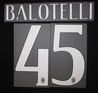 AC Milan Mailand Flock fürs Adidas Home Trikot 2014-2015 Player Size Balotelli