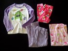 4 pc GIRLS SLEEPWEAR BOTTOMS PAJAMA DISNEY PRINCESS PINK FRUITS size 2/3T 