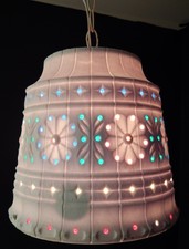 VINTAGE LAWNWARE RV LARGE HANGING SWAG PLASTIC LIGHT RETRO PATIO CAMPING DECK