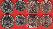 Suriname set of 4 coins: 1 - 25 cents 1988-2009 Unc