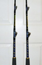 Saltwater Fishing Rods 30-50Lb (2 Pack) "Blueline"Fishing Pole Penn Shimano