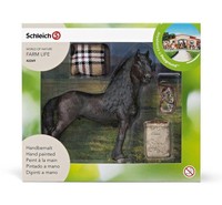 Pferdepflegeset Friese Hengst - Pferdehof Pferde Zubehör Schleich Nr. 42269 NEU