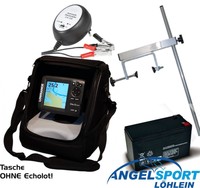 Portabelset XXL für Echolot Echolottasche Geberstange Akku Lowrance Portabel Set