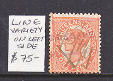 Qld 1d Qv With Line Variety To Left Corner.