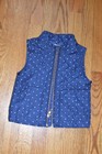 Old Navy lightweight quilted navy white polka dots vest 5T