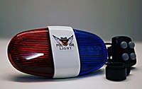 Fahrradlicht Polizeilicht Sirene 6LED Warnlicht Fahrradlampe Blaulicht Fahrrad *