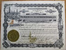 Amm Natural Gas & Gasoline Co. 1916 Stock Certificate - Toronto, Ontario, Canada