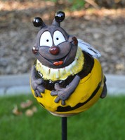 Biene Maya  Keramik Gartenstecker neu Deko Beetstecker Gartenkugel lustig