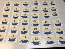 Cupcakes - Number Name Match - Laminated Activity Set - Teaching Supplies