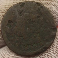 1848 Large Cent Braided Hair #X211 United States 1 cent Copper Penny