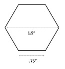 English Paper Piecing HEXAGON - .75" Die Cut CARDS x 100 Hexagons