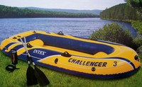 Schlauchboot Challenger 3 Set mit Paddel + Pumpe Boot Paddelboot Ruderboot Intex