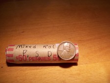 50 lincoln wheat pennys from 1920 -1929 with mint marks of p, d, s roll