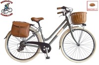 D VV Fahrrad Retrò citybike bike Cruiser frau damen alu aluminium grau