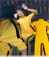 Vintage Bruce Lee Classic Game Of Death Costume Kung Fu Yellow Jumpsuit Uniform