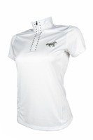 HKM Turnier Shirt High Function weiss Turniershirt XS S M L XL mit Strass NEU