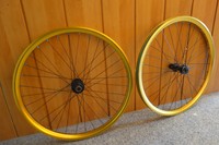 Shimano Deore XT mit Mavic S-Type Laufradsatz Gold Blau Schwarz