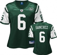 NFL Damen Ladies Football Trikot Jersey NEW YORK JETS Mark Sanchez Nr. 6 green