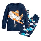  Long Sleeve Cartoon Lovely Planes Pattern Pajamas Set Boys Sleepwear