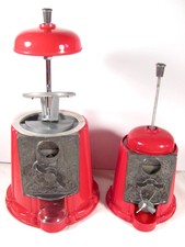 Set Of 2 Vintage 1980's Carousel Bubblegum Machines For Repair Or Harvest