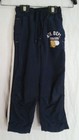 Boys OshKosh size 4 blue lined Athletic pants cotton and poylester 