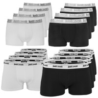 Just Cavalli Boxershorts, weiß / schwarz (4er-Pack)