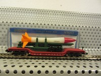 Bachmann Spur N 53 1013 41 Schwerlasttransportwagen 6 achsig mit Rakete in OVP