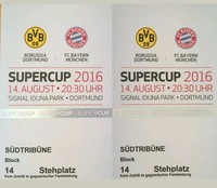 2 Tickets Südtribühne BVB - FC Bayern München SUPERCUP