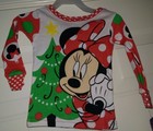 Disney NWT Girl's Red/White/Green "Minnie Mouse" PJ Shirt Size 18 Months
