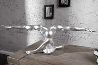 Figur Skulptur Statue ATHLETIKO silber 62cm Athlet Design Accessoire Geschenk