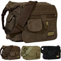 Tasche Umhängetasche Messenger-Bag aus Canvas Segeltuch Baumwolle SYDNEY