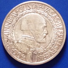 Sweden 2 Kronor Silver Coin Commemorative 1921