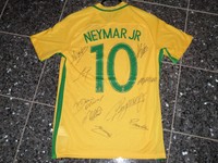 BRASILIEN  "NEYMAR JR" TRIKOT; HANDSIGNIERT