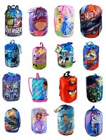 Disney Licensed Indoor Slumber Sleeping Bag For Kids Boy Girl w/Carry Drawstring