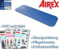 Airex Gymnastikmatte Coronella 185 Blau mit Trainings-DVD nach Wahl NEU+OVP