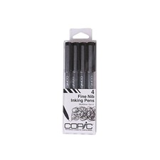 Too Copic Multiliner Black A Set of 4 Fine Nib (0.03 - 0.3 mm) import Japan