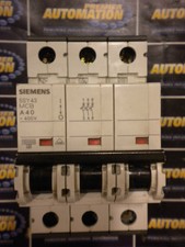SIEMENS, 5SY4340-5, SUPPLEMENTARY PROTECTOR,3P,40A,CURVE A