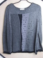 Trendiger Pullover orig. AMY VERMONT schwarz grau 50 wie NEU