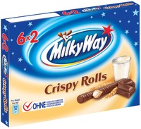 (100g=1,53€) Milky Way - Crispy Rolls - Schokoriegel - 150 Gramm